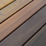 aluminum deck wood finish