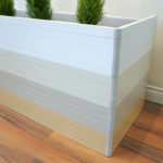 partition planter, patio divider, divider with plants